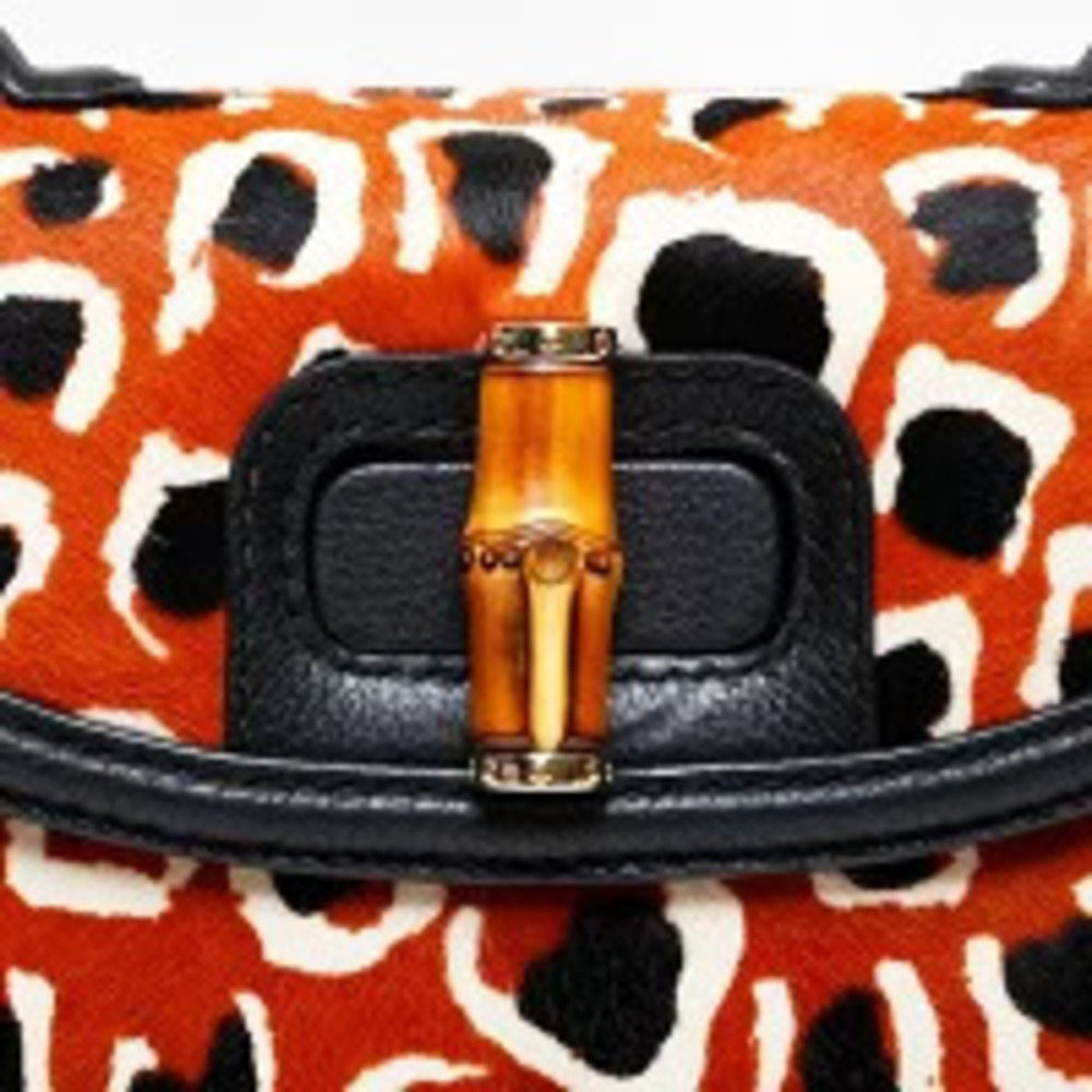 Gucci Bamboo Haircalf Handbag Black - Picture 8 of 13